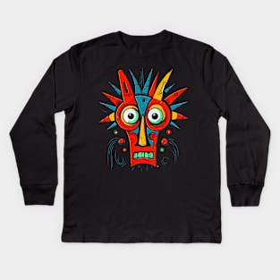 Abstract Warlock for Halloween Kids Long Sleeve T-Shirt